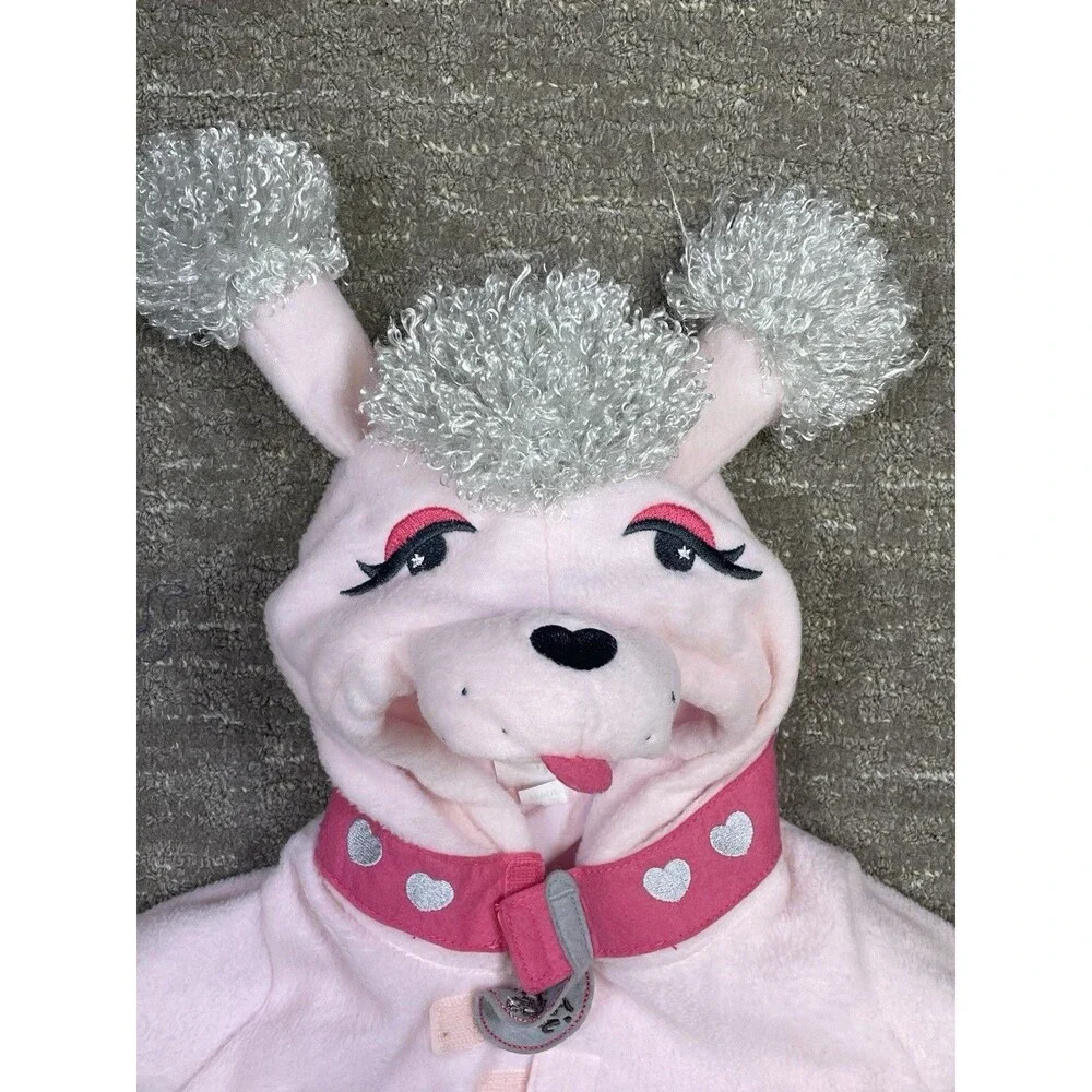 Pink Fleece Hooded Poodle Fifi dog Halloween costume 6-9 month girl old navy